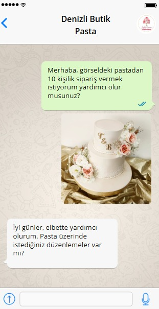 WhatsApp sipariş sohbeti